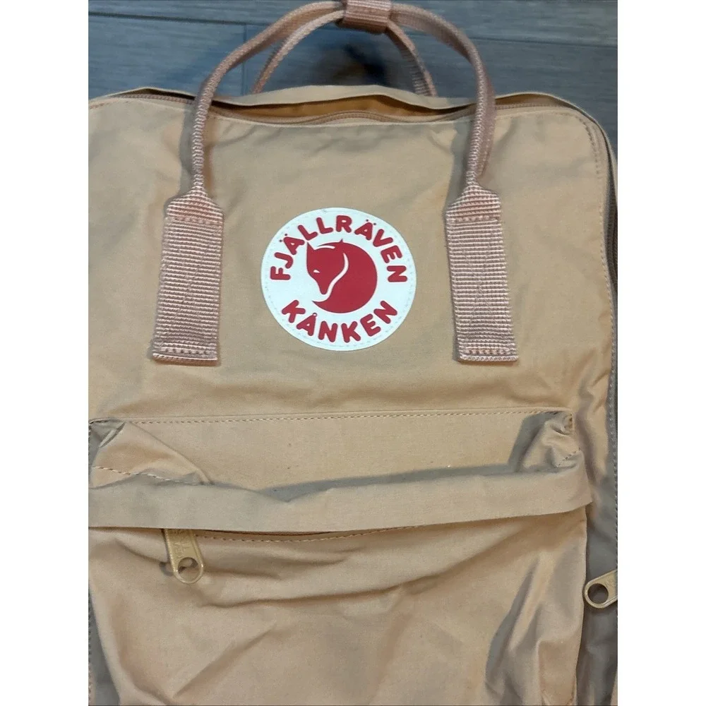 FJALLRAVEN Kanken Backpack Peach Sand Classic Bag  #23510  Pink